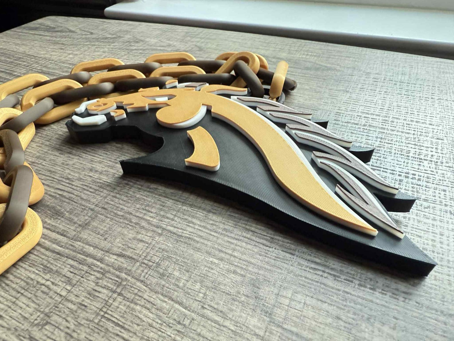 Western Michigan Broncos Logo Oversized Necklace, Hype Chain [Made To Order]