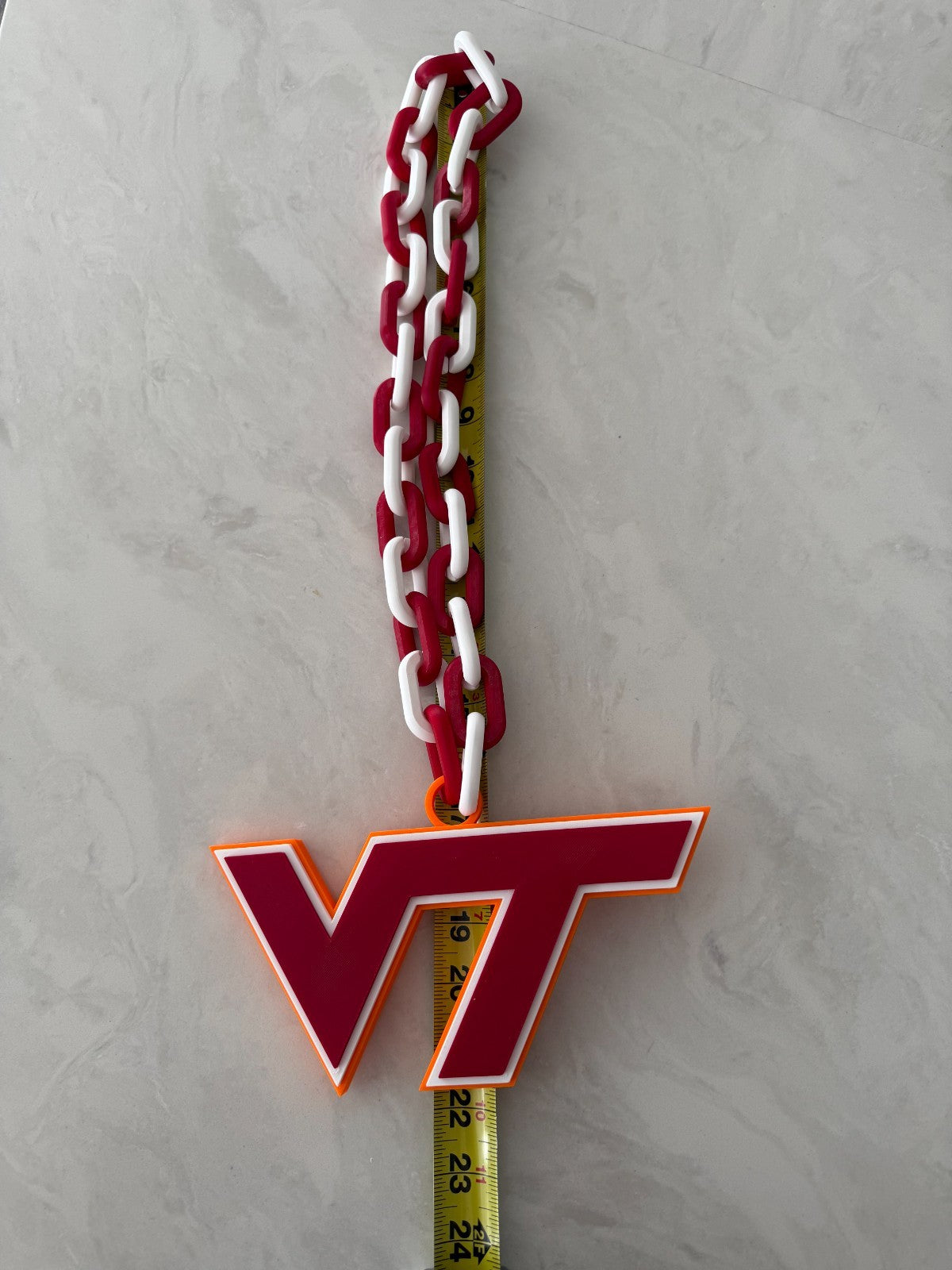Virginia Tech Hokies Oversized Pride Necklace and Chain