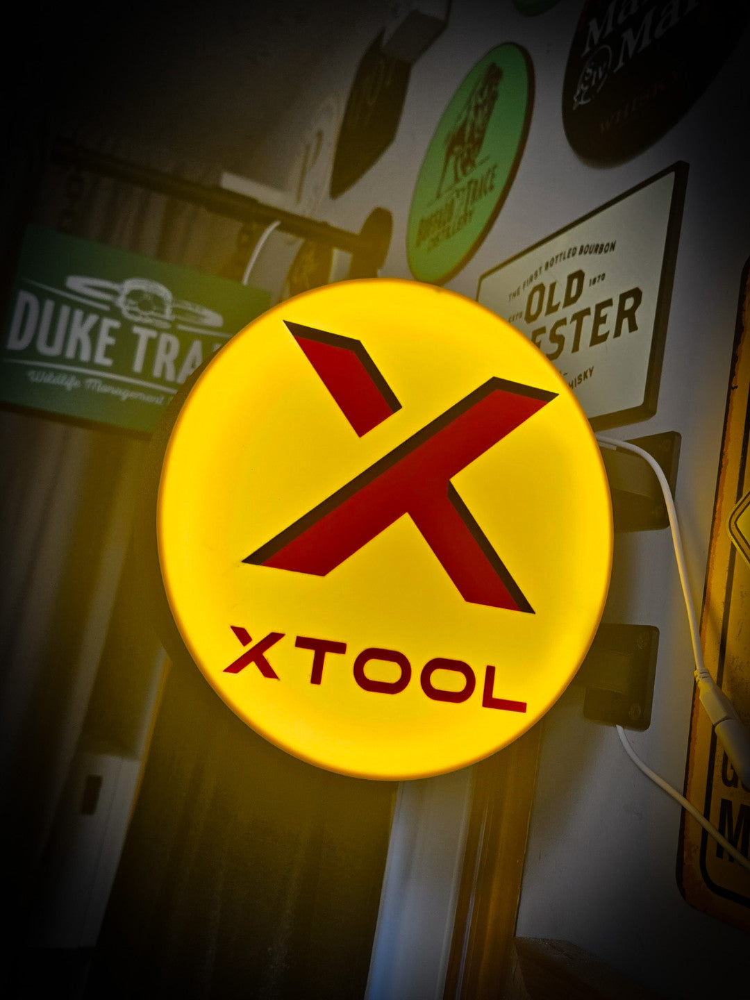 XTOOL 12 Inch Light Box LED Sign 3D Printed Wall Decor Man Cave Garage