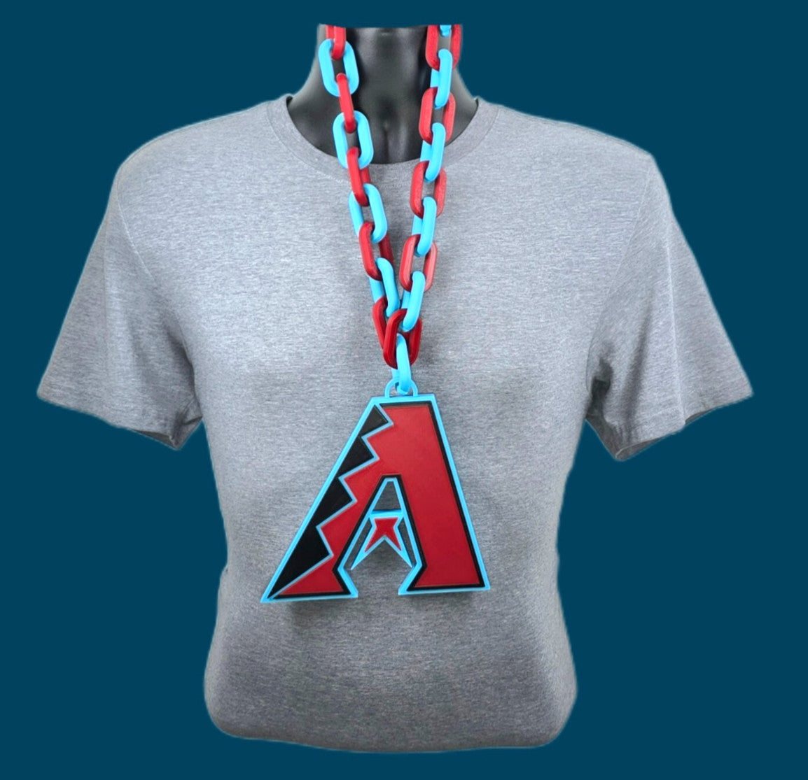 Arizona Diamondbacks Fan Chain MLB Big Logo Oversized Necklace Baseball Game Day