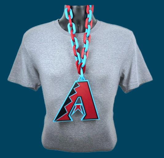 Arizona Diamondbacks Fan Chain MLB Big Logo Oversized Necklace Baseball Game Day