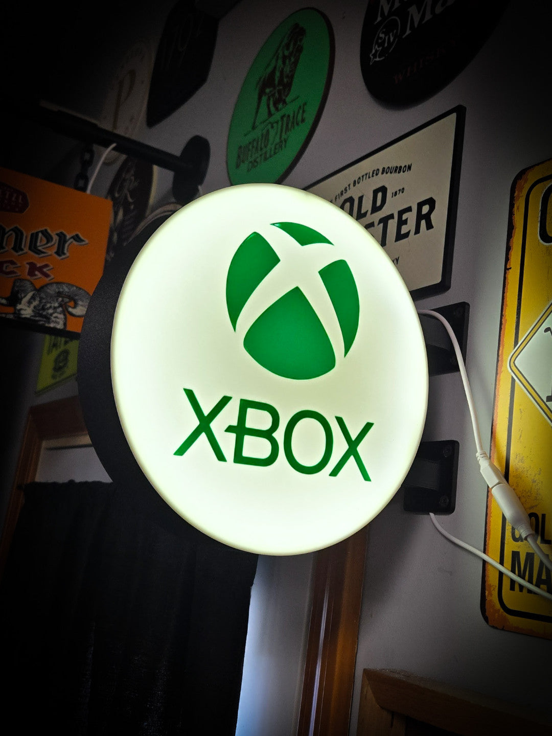 XBOX 12 Inch Light Box LED Sign 3D Printed Wall Decor Man Cave Garage