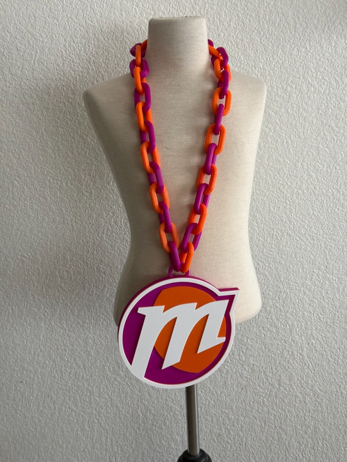 Phoenix Mercury Oversized Necklace, Hype Chain WNBA Handmade 3D Printed