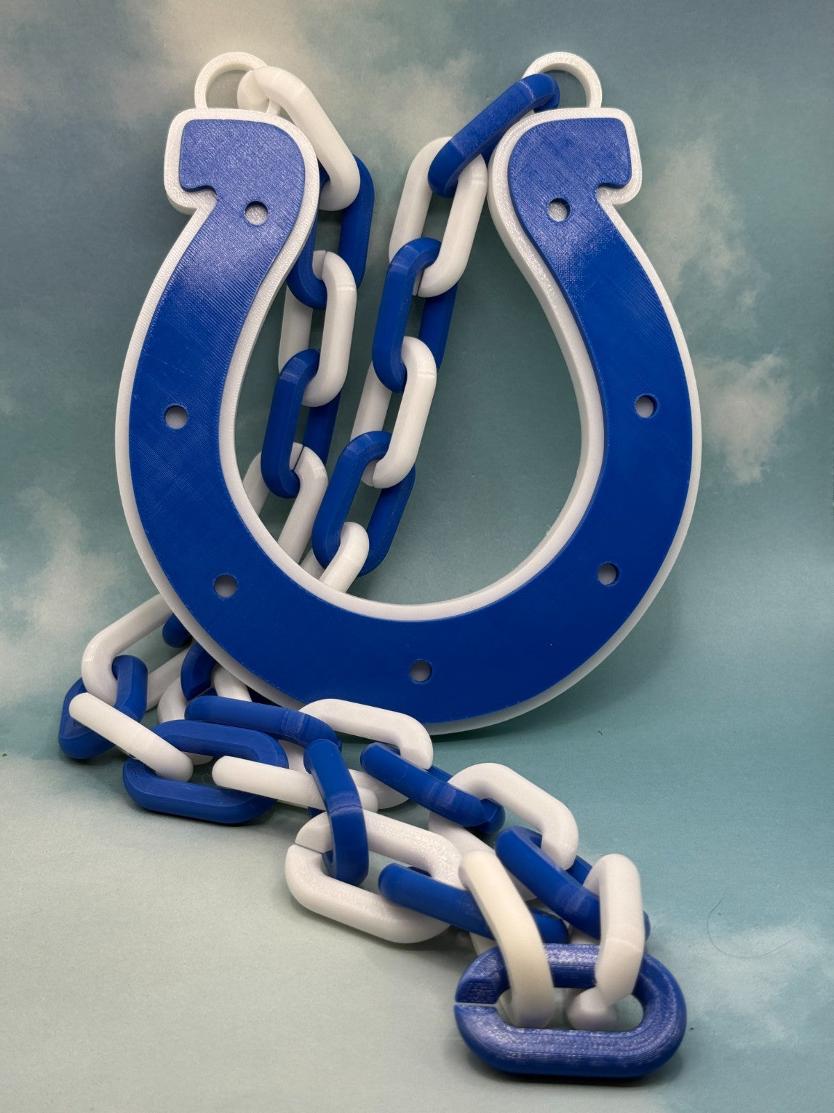Indianapolis Colts Oversized Logo Necklace Pendant Chain Handmade 3D Printed