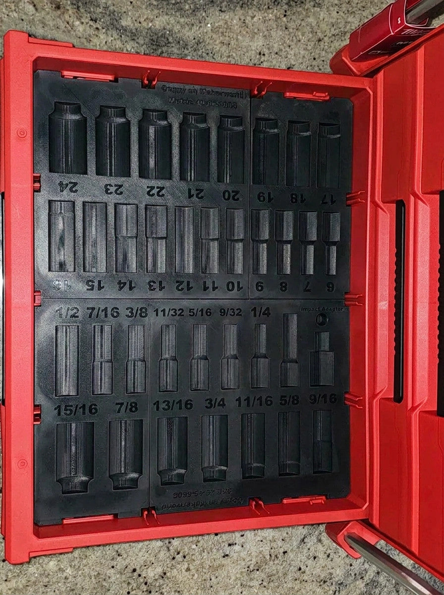 Fits Milwaukee 49-66-6805 36pc Socket Set PACKOUT Drawer Insert (Insert Only)