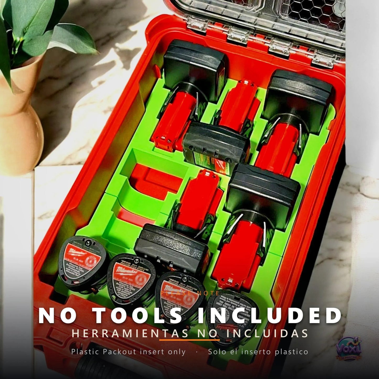 3D Printed M12 Battery Insert – Packout Organizer Tray Holder
