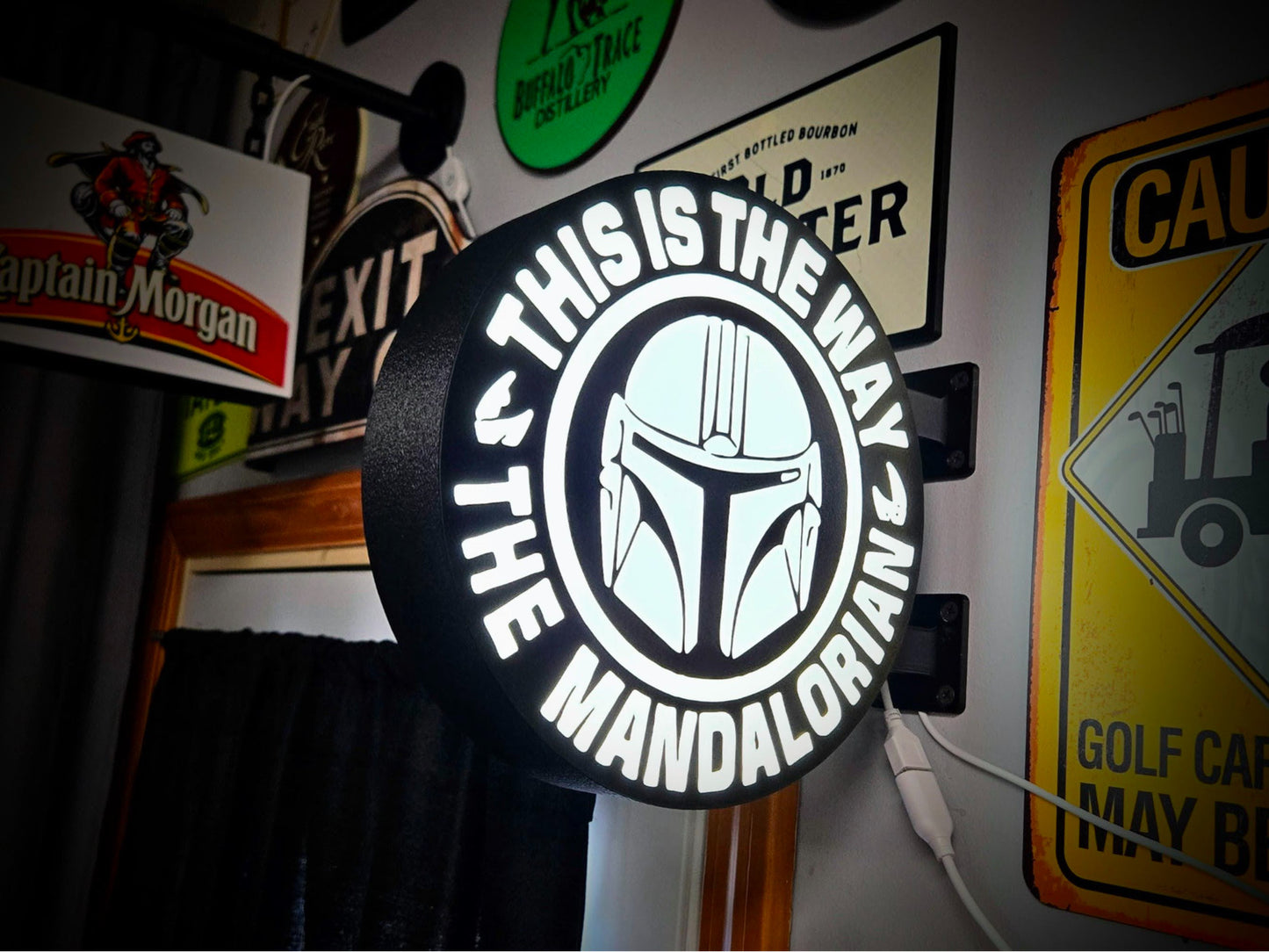 Mandalorian 2-Sided LED Lightbox 12 Inch Light Box LED Sign Wall Decor