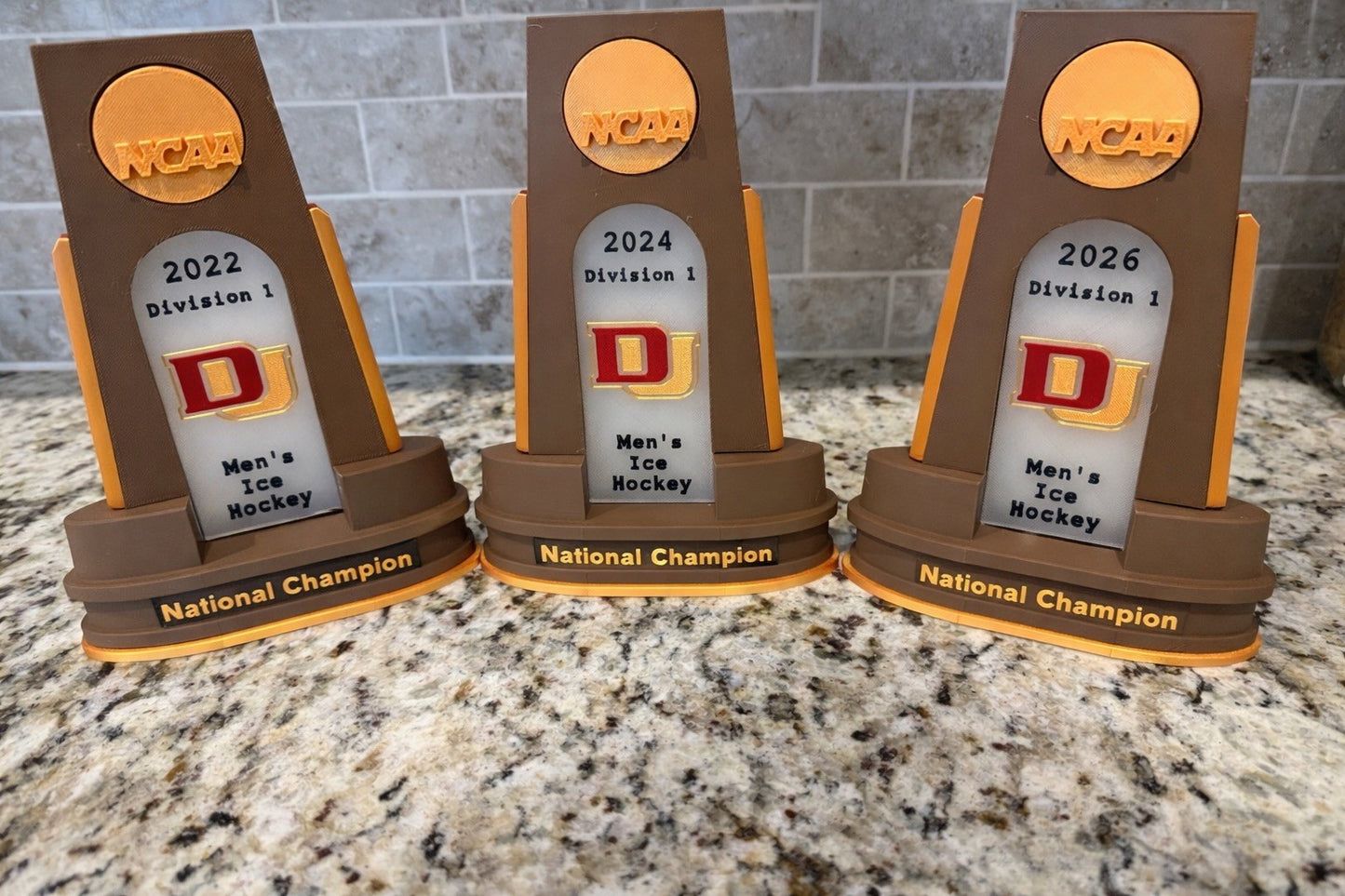 Denver pioneers 2022/2024/2026 hockey national champion  3d print custom