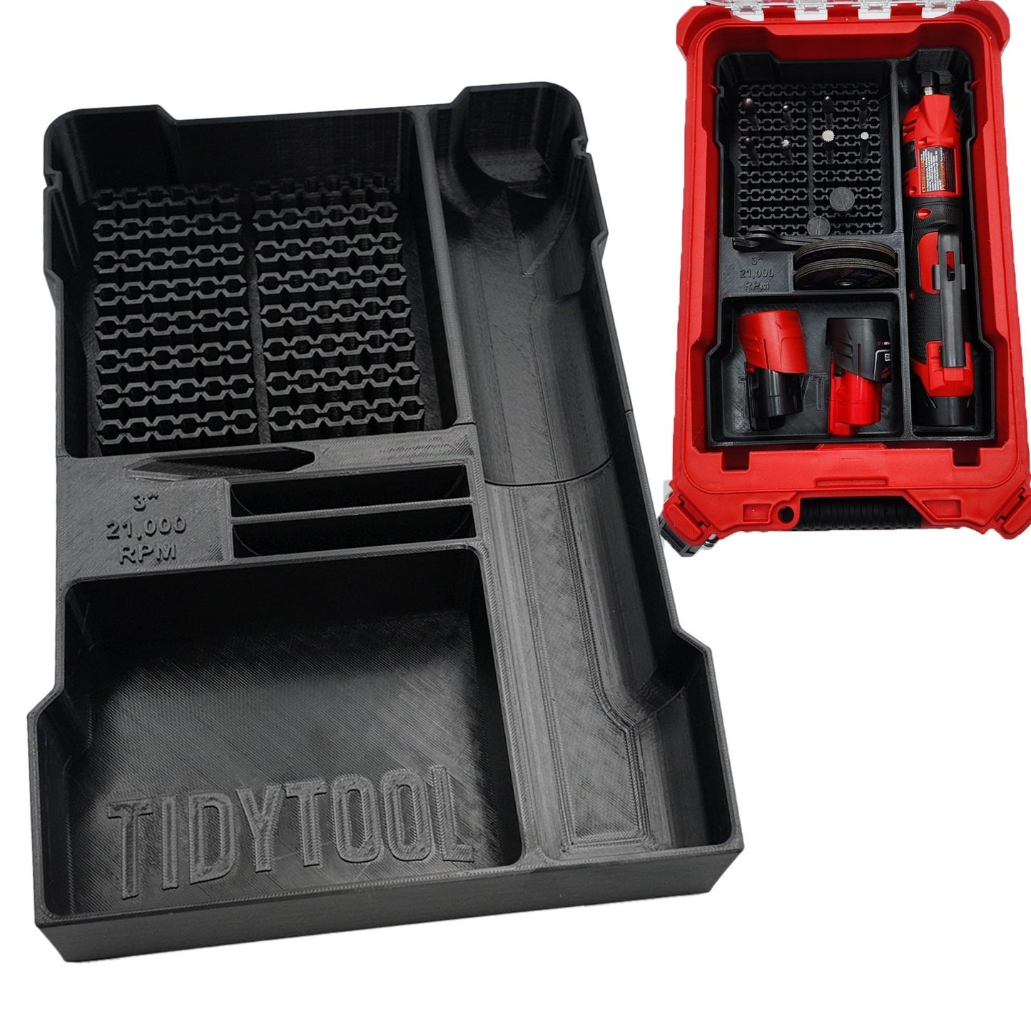 M12 Fuel Die Grinder insert for Milwuakee Packout  (Insert Only)