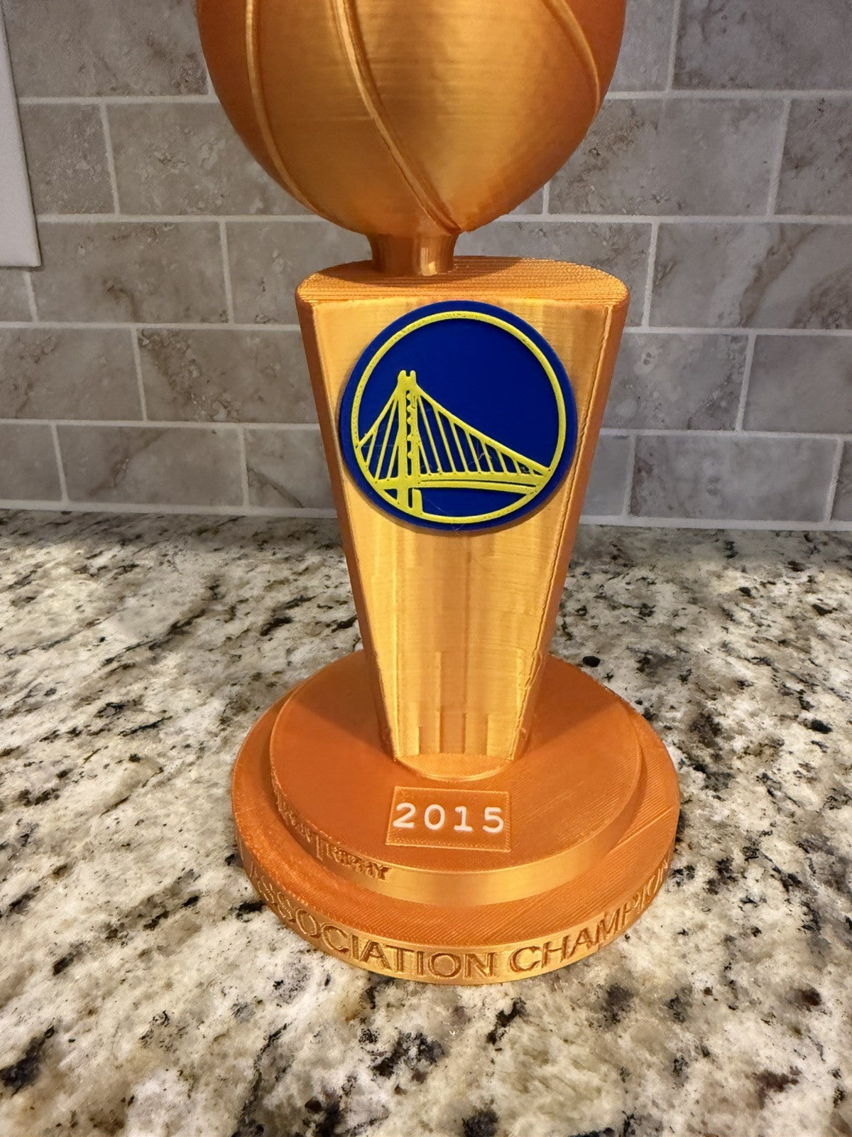 15-17-18-22 Golden State Warriors NBA CHAMPION TROPHY gold Larry O'Brien 10 inch