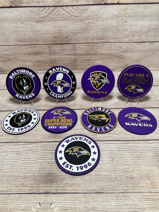 Baltimore Ravens Custom Drink Coasters Set Of 4 With Holder