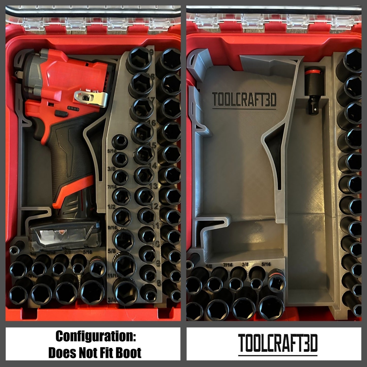 TC3D Insert for Milwaukee Packout and Gen2 M12 Stubby 3/8" Impact (Insert Only)