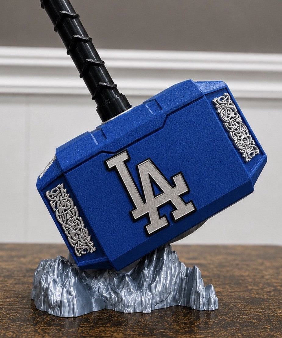 Los Angeles LA Dodgers 13” Thor Hammer MLB INSPIRED Unique Fan Gifts Man Cave