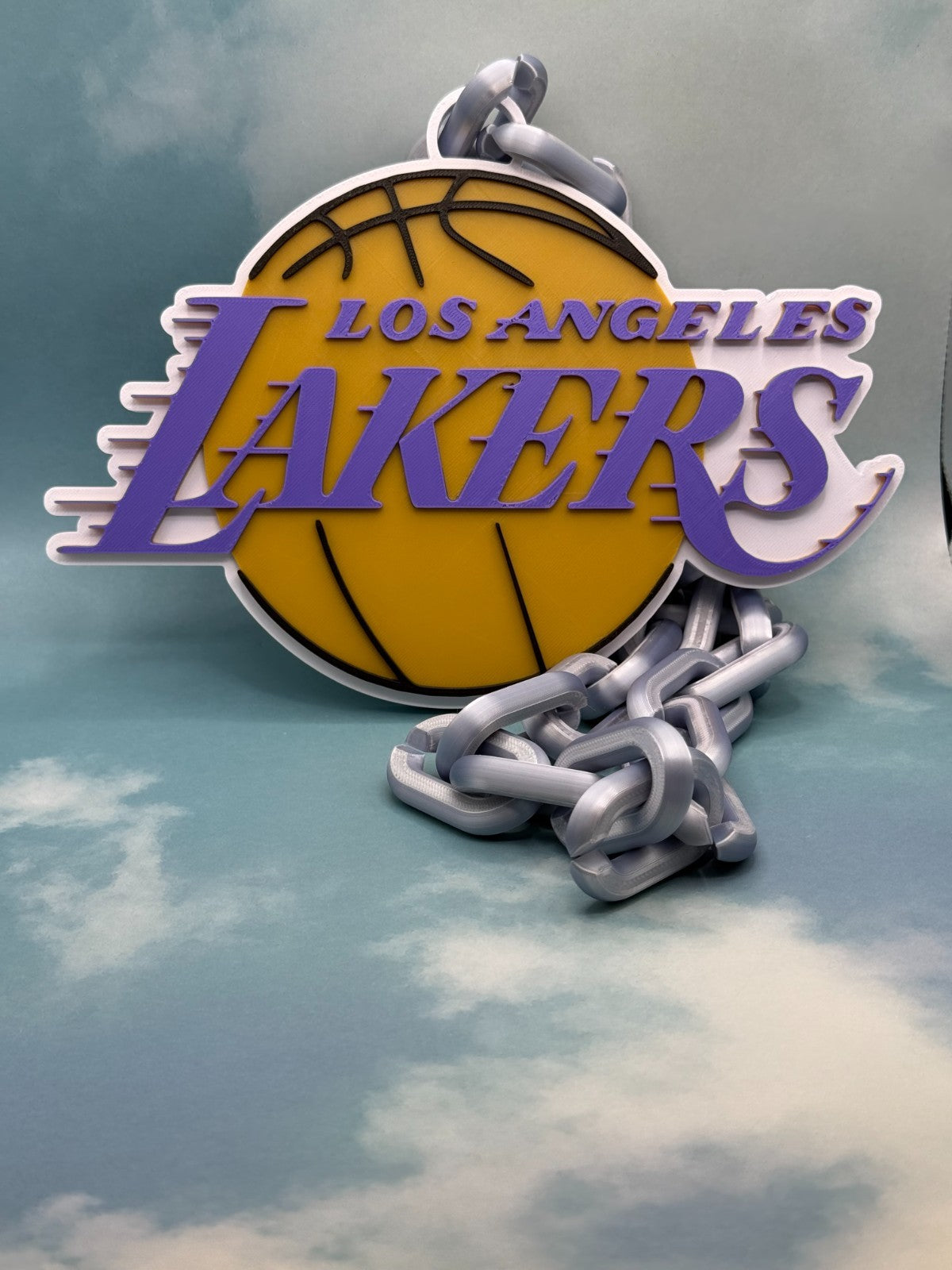 Los Angeles Lakers Fan Oversized Necklace, Hype Chain “Obsession.”