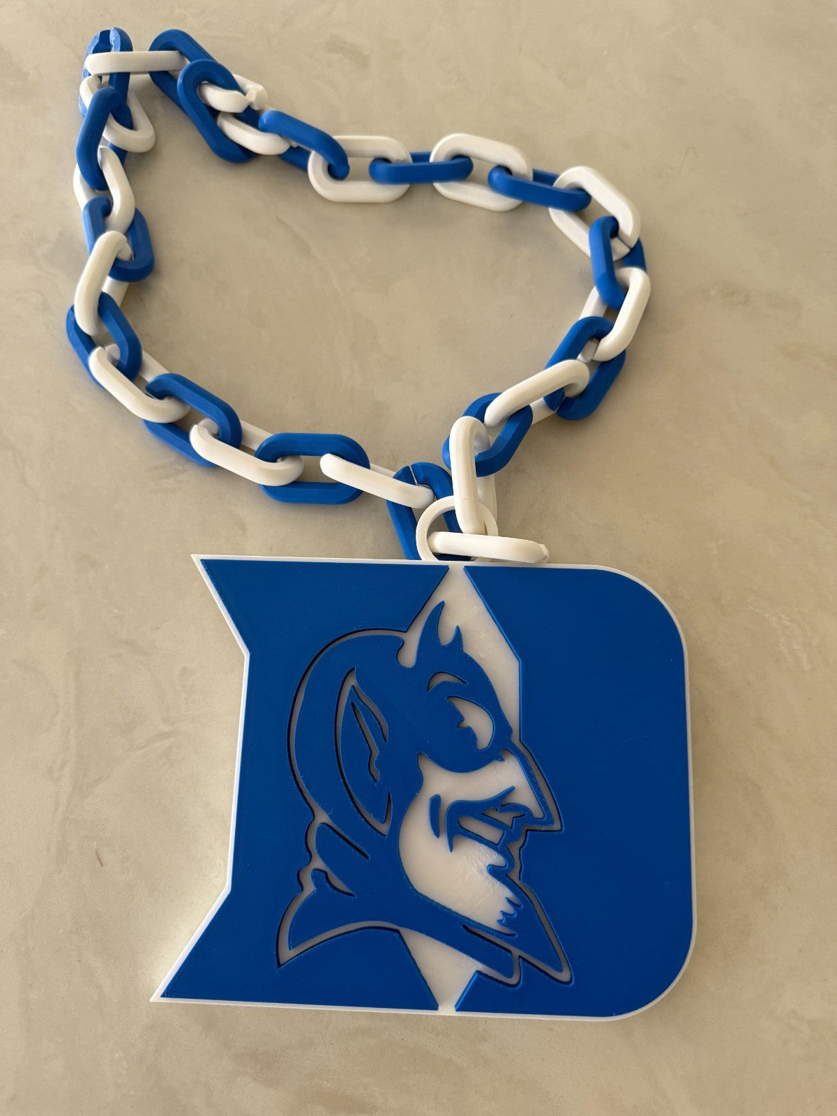 Duke Blue Devils Oversized Fan Necklace & Chain