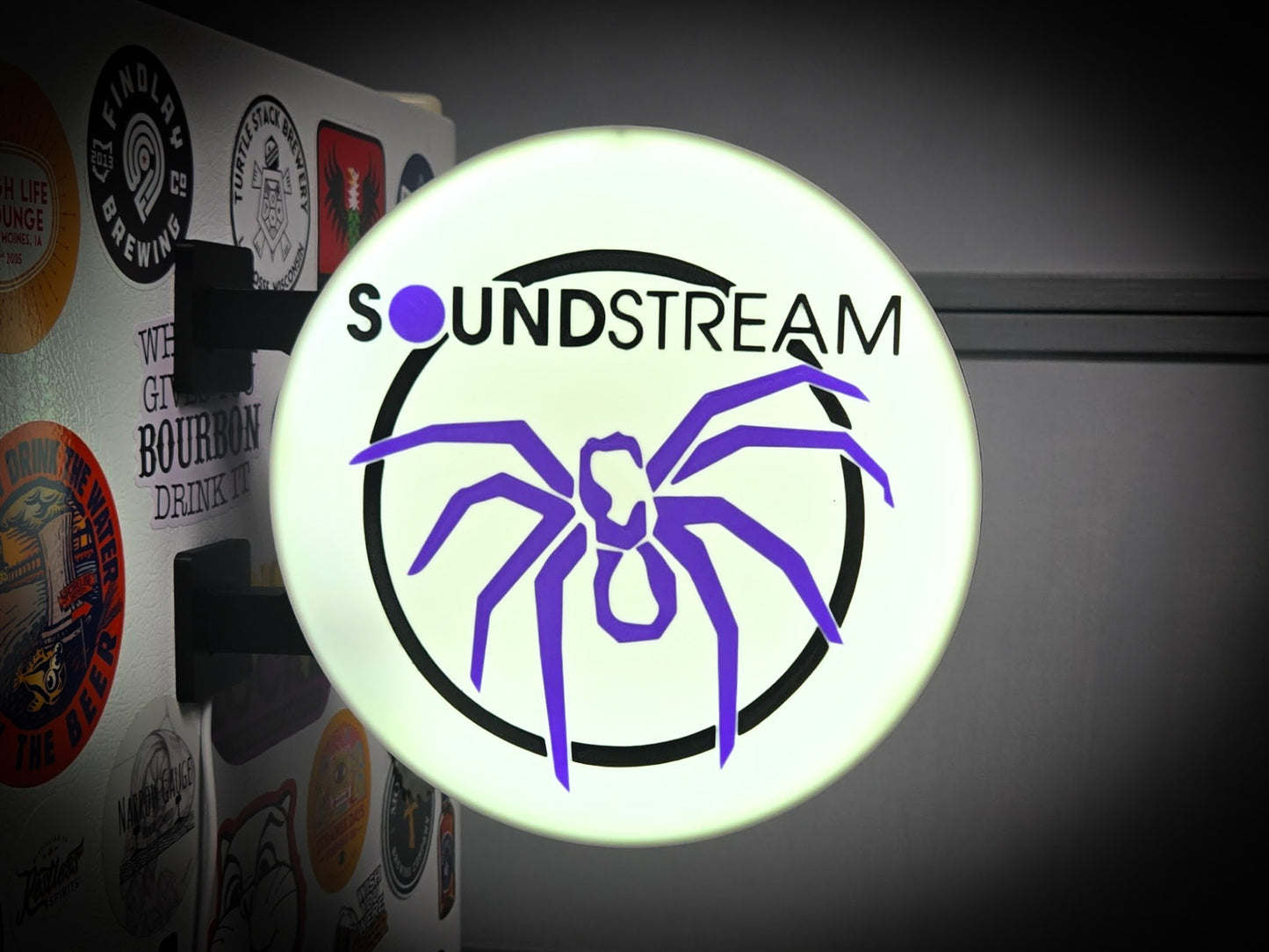 SOUNDSTREAM 12 Inch Light Box LED Sign 3D Printed Wall Decor Man Cave Garage