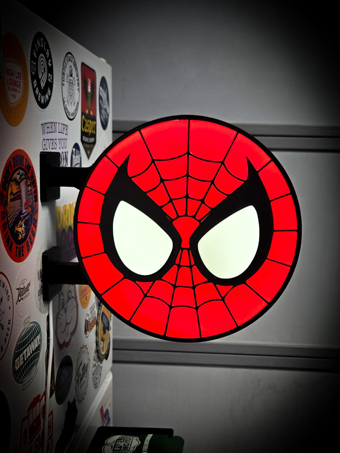 SPIDER-MAN 12 Inch Light Box LED Sign 3D Printed Wall Decor Man Cave Garage