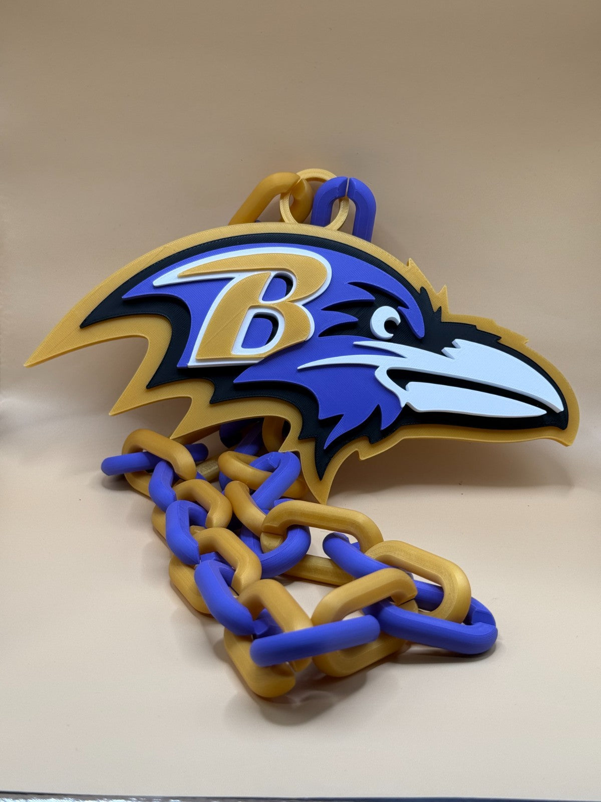 Baltimore Ravens Oversized Logo Necklace, Pendant Handmade 3D Printed