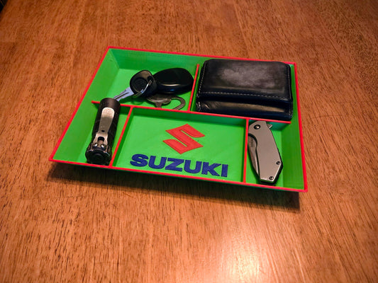 Suzuki Powersports EDC Dump Tray 3D Printed Valet Desk Organizer Catchall