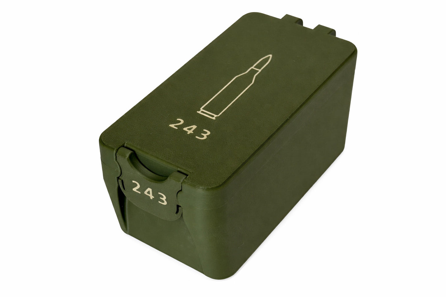 243 Win Ammo Box – 50 Rounds - Snap Close Storage Box | Fully Customizable