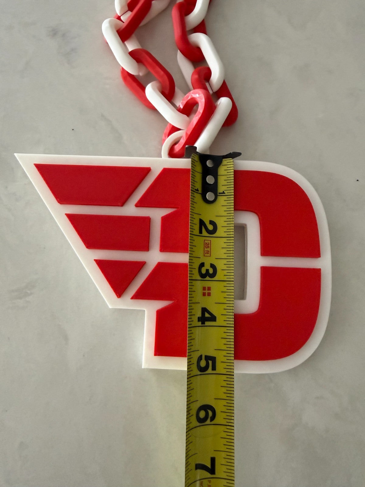 Dayton Flyers Oversized Necklace, Turnover Hype Chain Handmade 3D Printed
