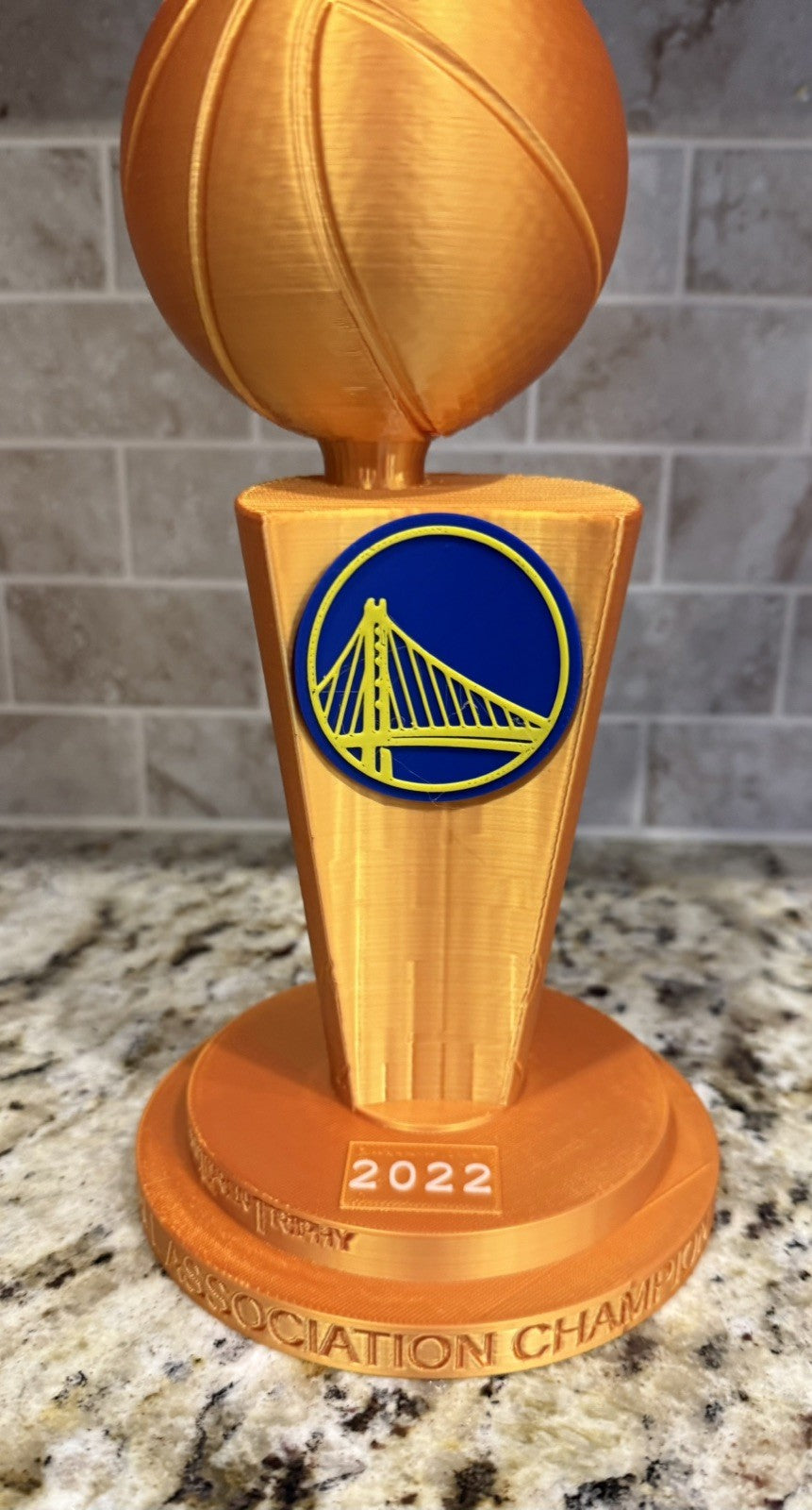 15-17-18-22 Golden State Warriors NBA CHAMPION TROPHY gold Larry O'Brien 10 inch