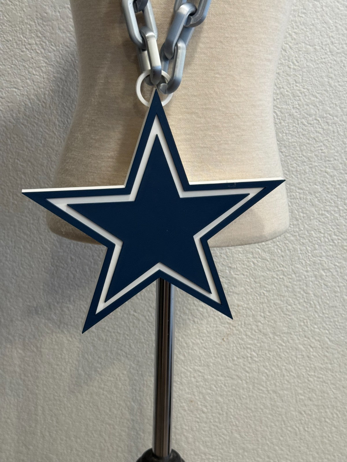 Dallas Cowboys Oversized Necklace Logo Pendant Hype Chain Handmade 3D printed