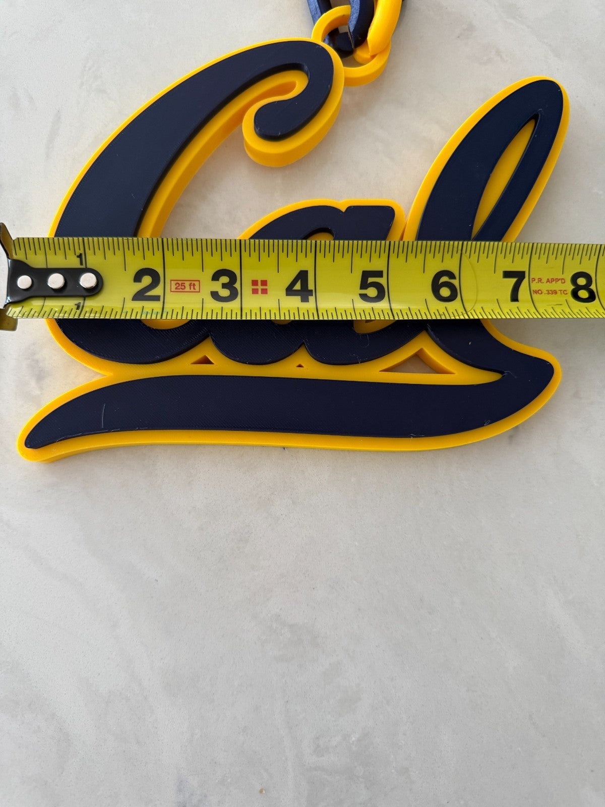 California Golden Bears Oversized Hype Chain Necklace "Let There Be Light"