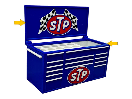 STP Oil Racing Toolbox desk organizer pen