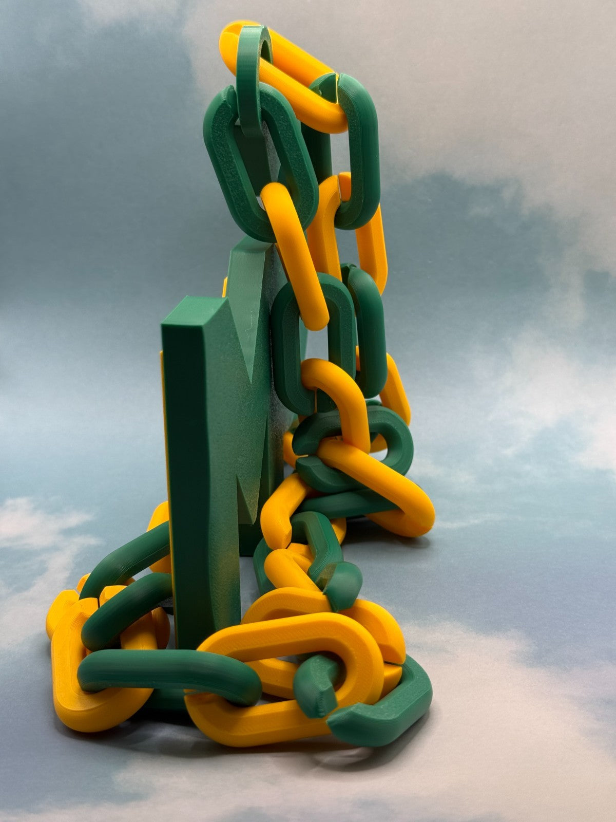 George Mason Patriots Oversized Necklace Turnover Hype Chain HandMade 3D Printed