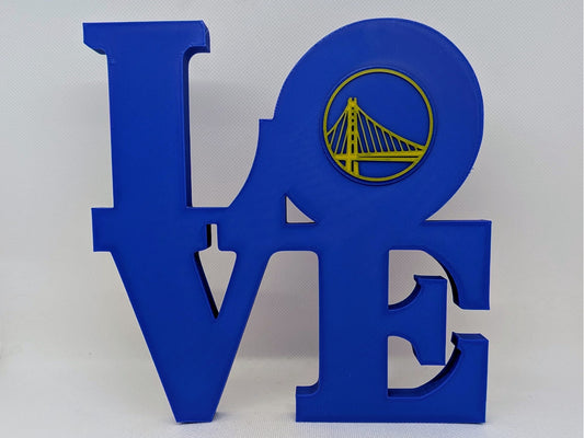 Golden State Warriors Love Park Sign - LOVE Statue 3D Printed Wall Sign