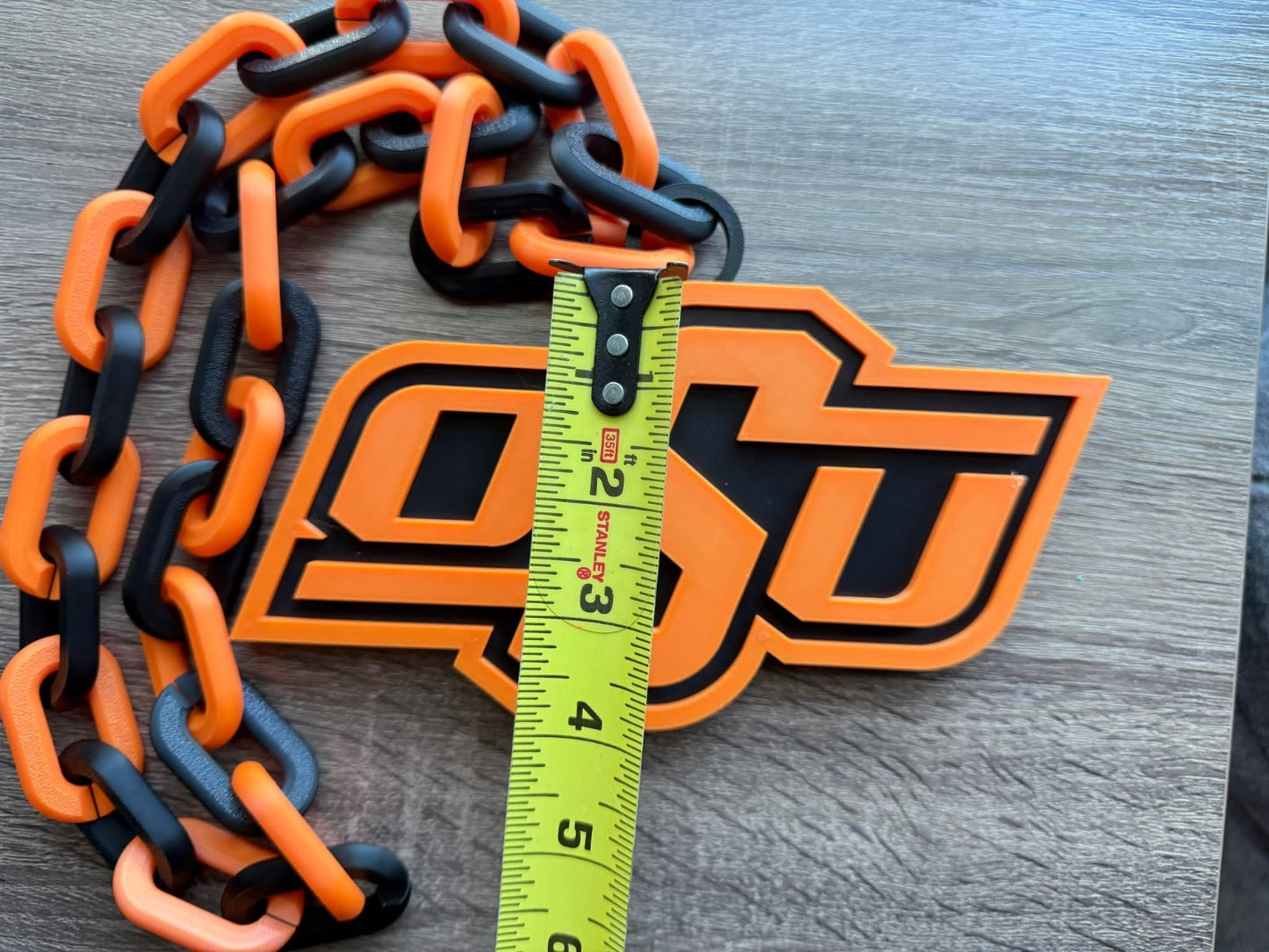 Oklahoma State Cowboys Oversized Necklace, Pendant Chain
