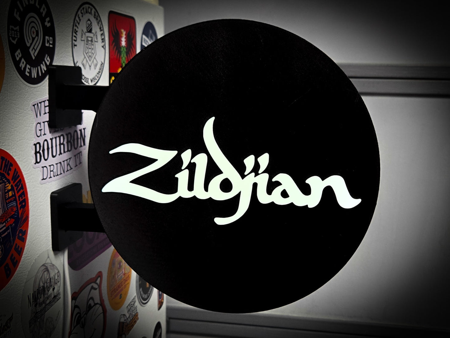 ZILDJIAN Cymbals 12 Inch Light Box LED Sign 3D Printed Wall Decor Man Cave