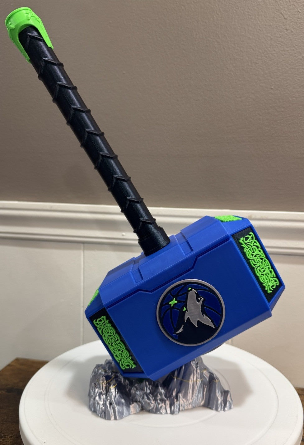 Minnesota Timberwolves Thor Hammer & Rock NBA Unique Fan Gifts Man Cave Office