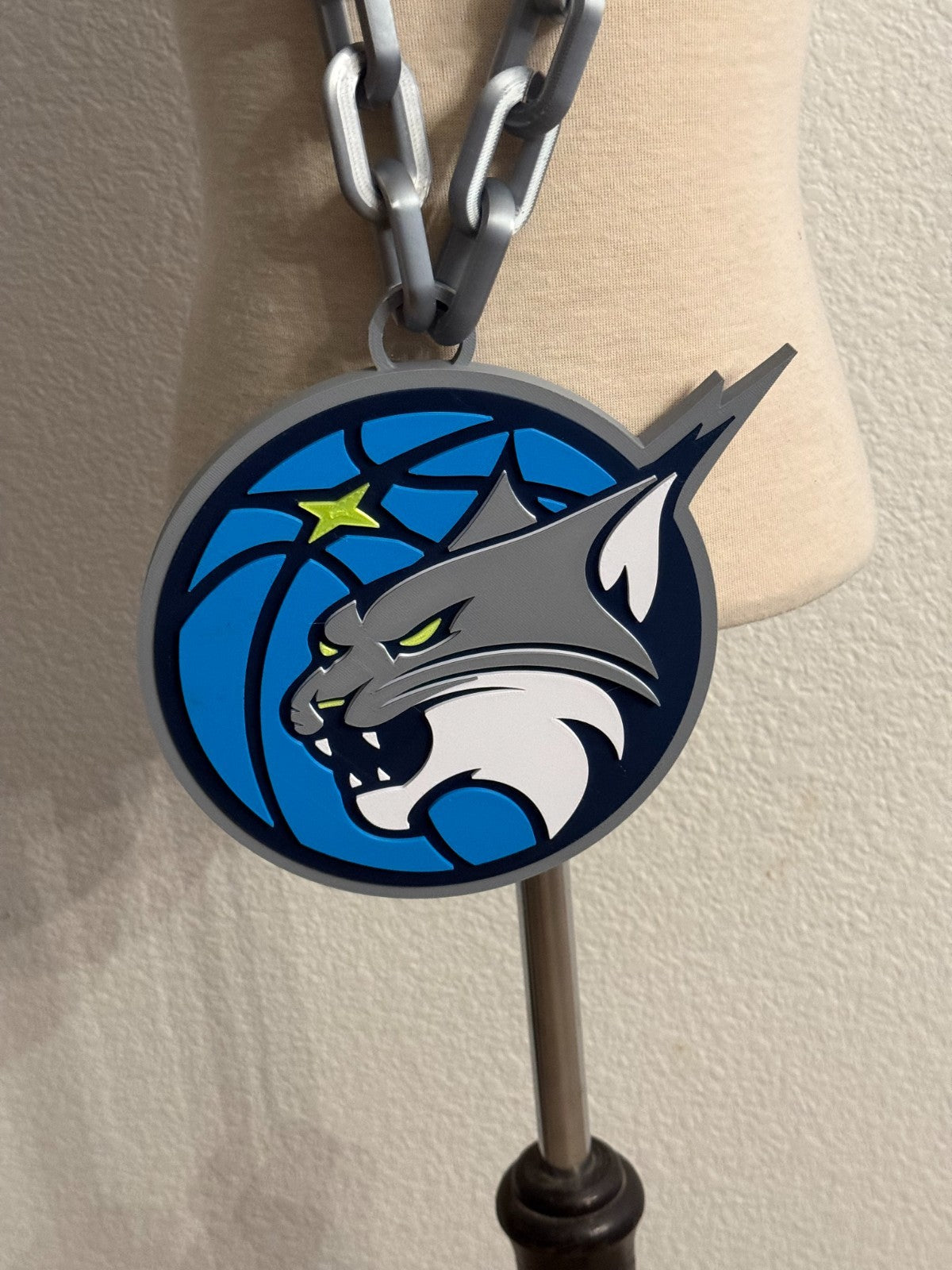 Minnesota Lynx Oversized Logo Necklace Turnover  Hype Chain WNBA Handmade 3D