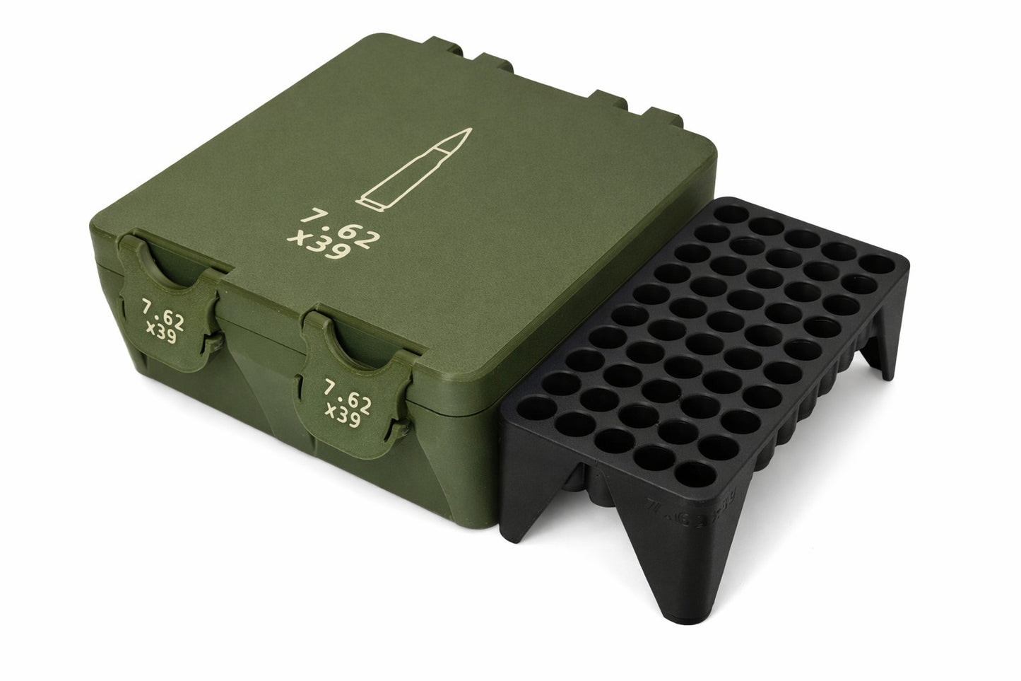 7.62x39 Ammo Box - 100 Rounds - Snap Close Storage Box | Fully Customizable