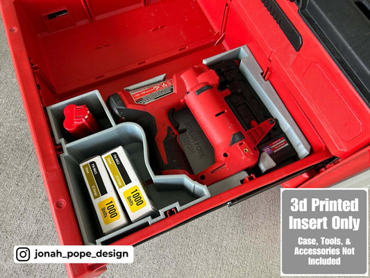 Insert for Milwaukee Packout ToolBox Drawer & M12 23GA Pin Nailer (Insert Only)