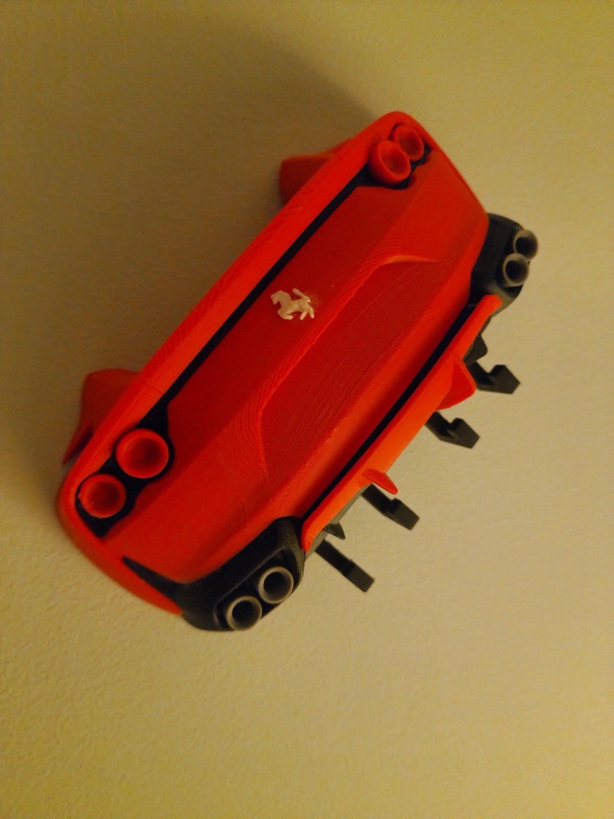 Car-Shaped Wall Mounted Plastic Key Hook Holder Rack, Red, Under 10 in