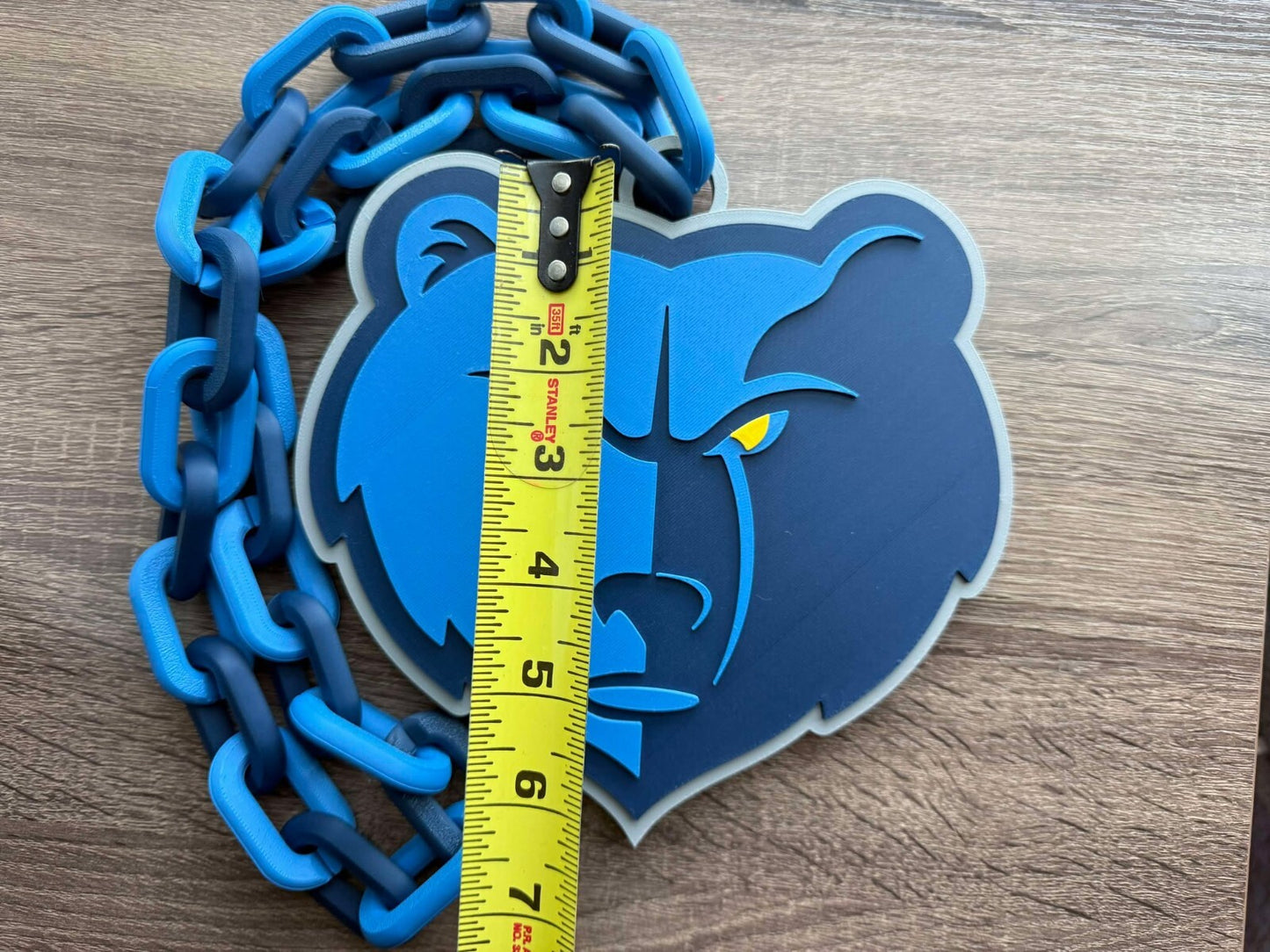 Memphis Grizzlies Oversized Necklace, Pendant Chain