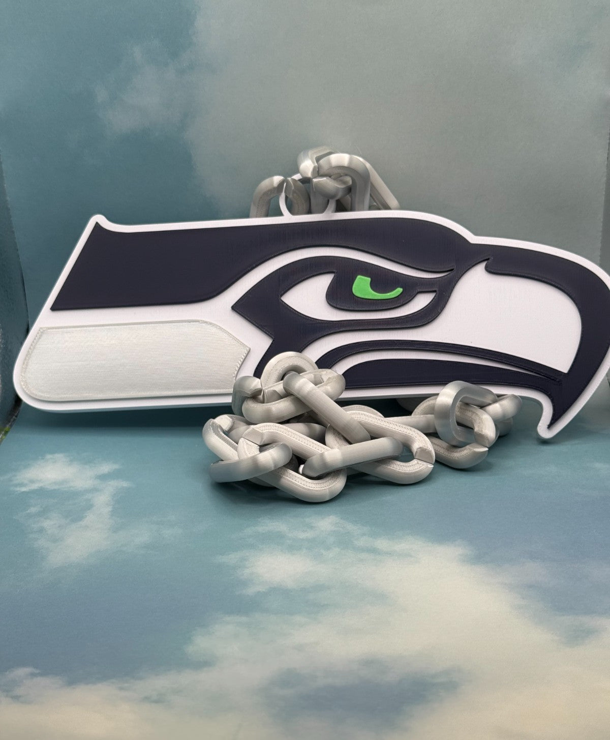 Seattle Seahawks Oversized Logo Pendant & Hype Chain