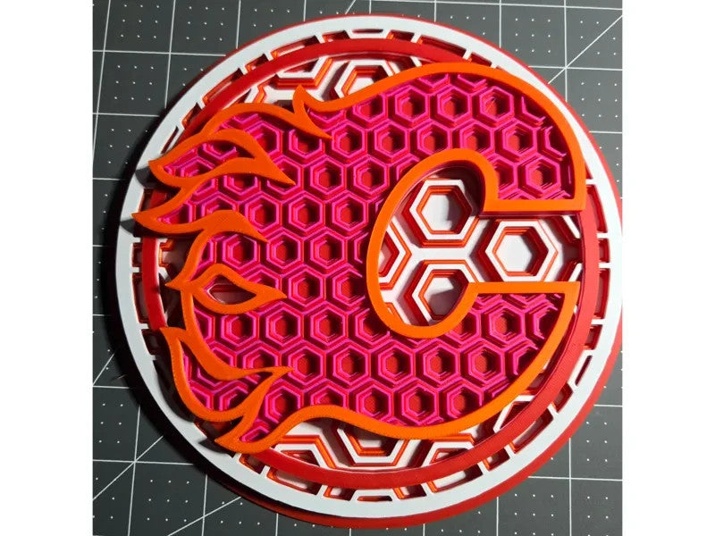 Calgary Flames Wall Art Or Display 3D printed Dimensional Mosaic
