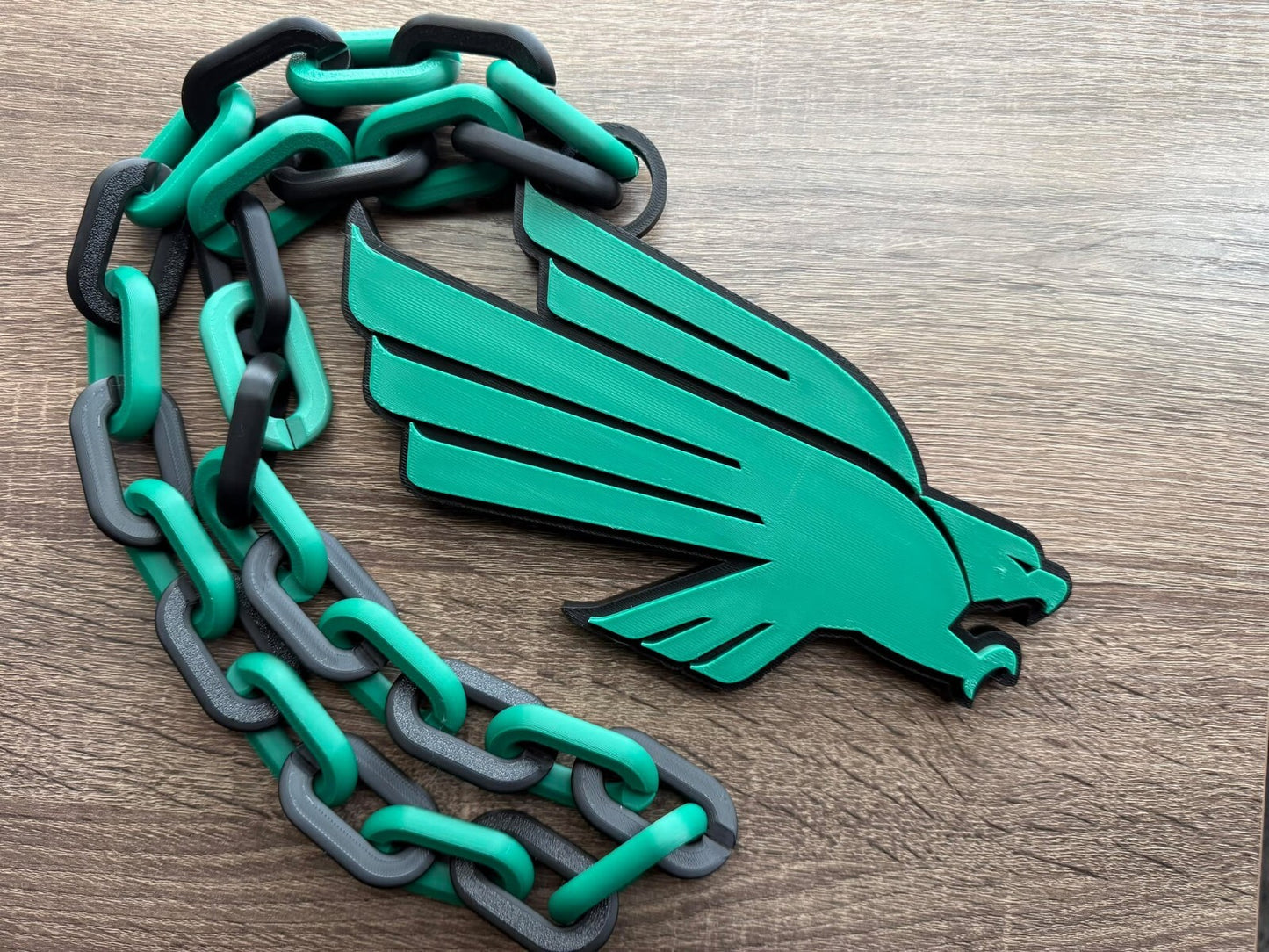 North Texas Mean Green Oversized Necklace, Pendant