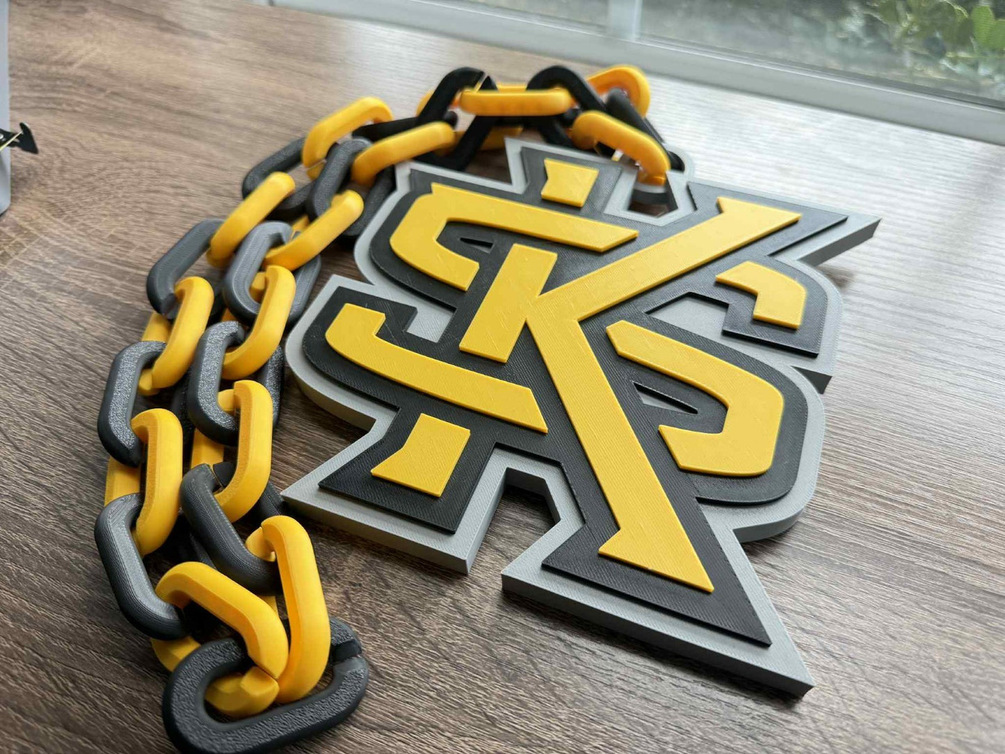Kennesaw State Owls Logo Oversized Necklace, Pendant Chain [Made To Order]