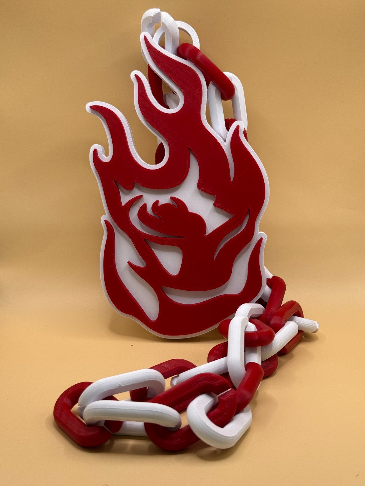 Portland Fire Oversized Logo Necklace, Hype Chain WNBA Handmade 3D Printed