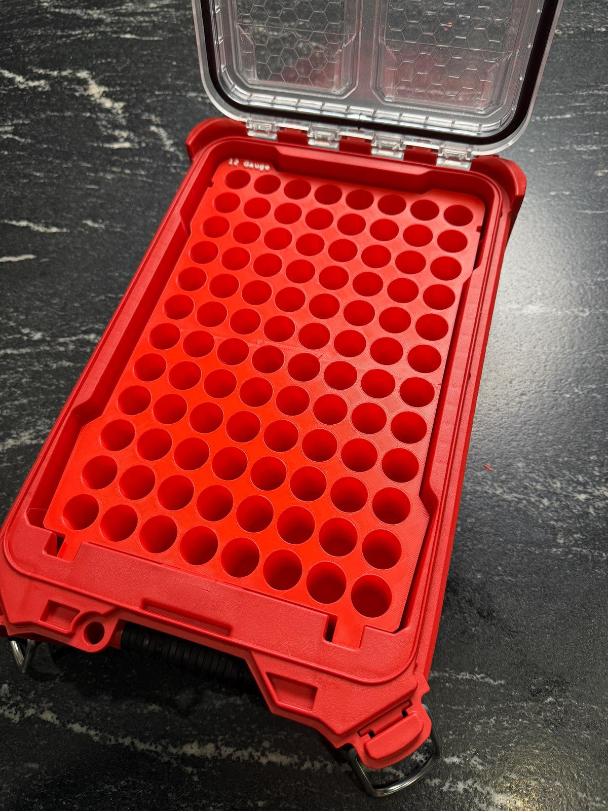 3D Printed 12 Gauge Ammo Insert Milwaukee Compact Low-Profile Packout 96 rounds