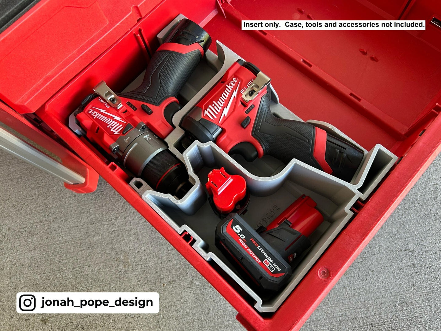 Milwaukee Packout Toolbox Drawer Insert for M12 Drill/Driver Gen3  (Insert Only)