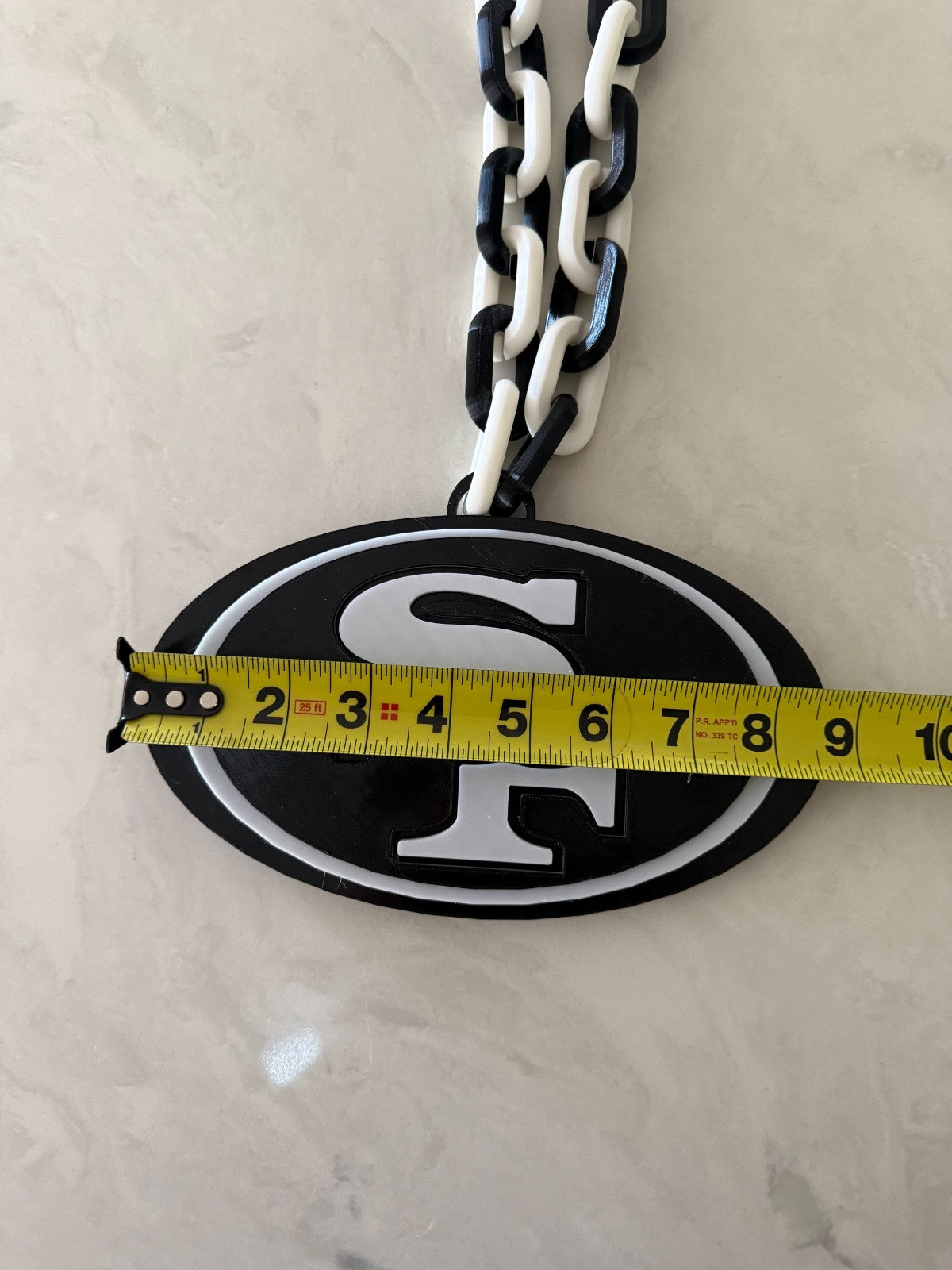 San Francisco 49'ers Logo Hype Turnover Chain Blackout Edition Handmade
