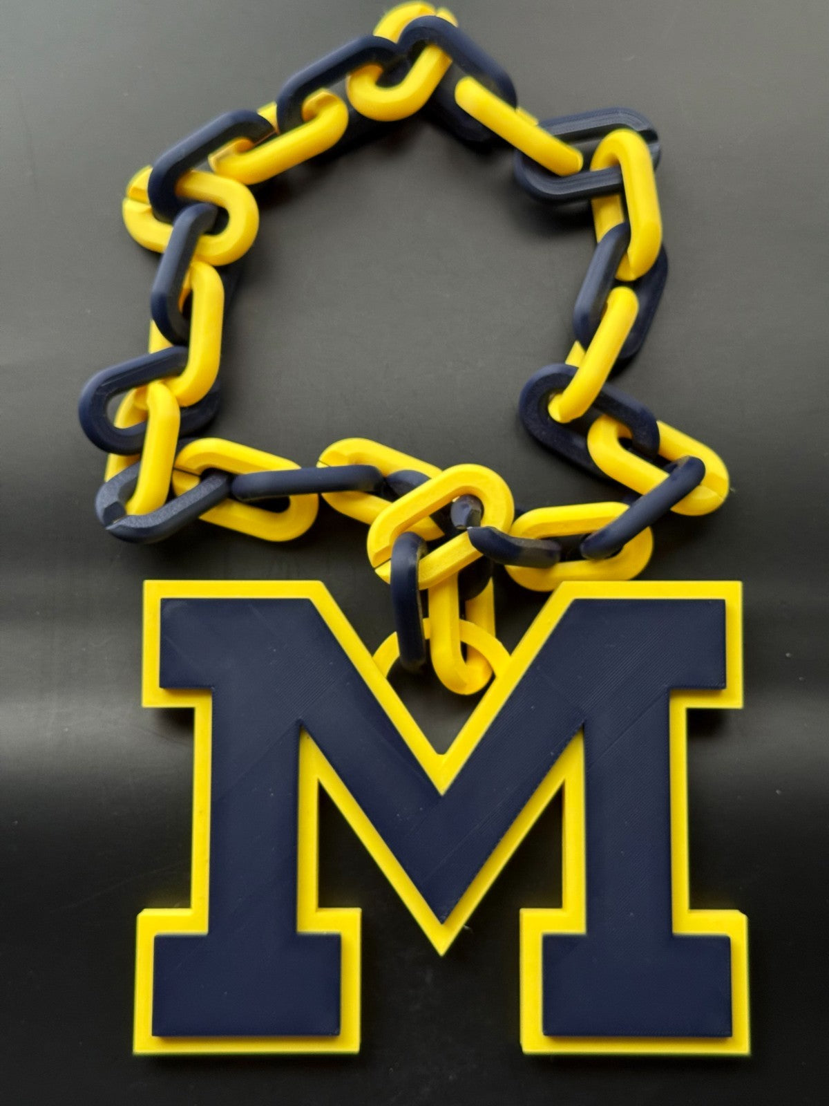 Michigan Wolverines Oversized Necklace Chain "Go Blue" Show Your Team Pride