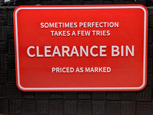 Clearance Bin Sign for Craft Fair 3D Printed Wall Sign