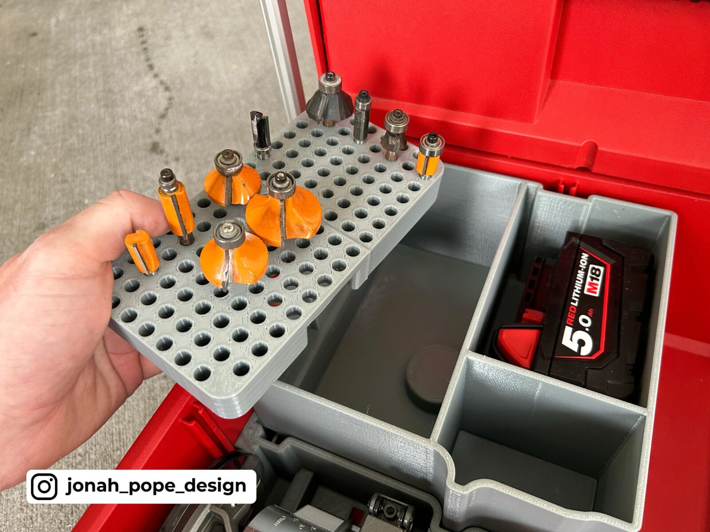 Insert for M18 Compact Router and Packout Tool Box Drawer  (Insert Only)